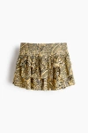 H&m Tiered Viscose Mini Skort In Multi