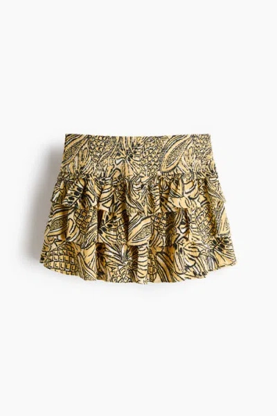 H&m Tiered Viscose Mini Skort In Multi