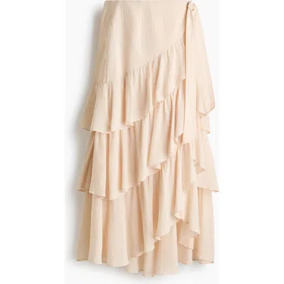 H&m Tiered Wrap Skirt In Pink