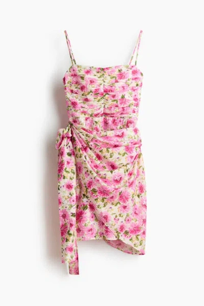 H&m Tie-skirt Strappy Dress In Multi