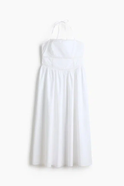 H&m Tie-strap Cotton Dress In White