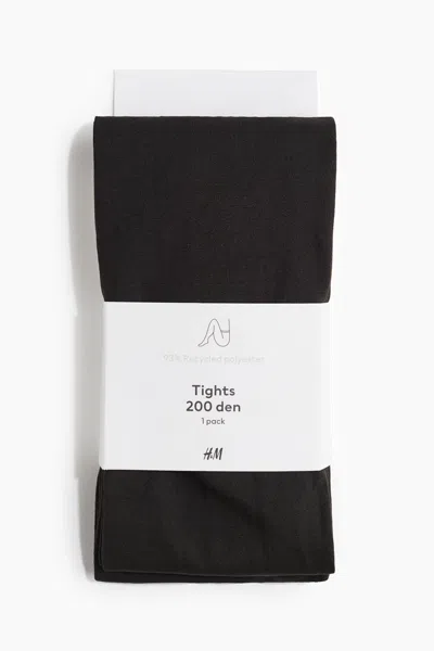 H&m Tights 200 Denier In Black