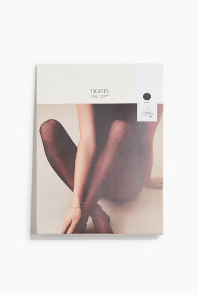 H&m Tights With Lycra 20 Denier In Brown