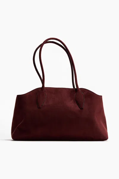 H&m Tote Bag In Burgundy