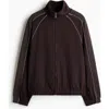 H&m Track Jacket In Brown