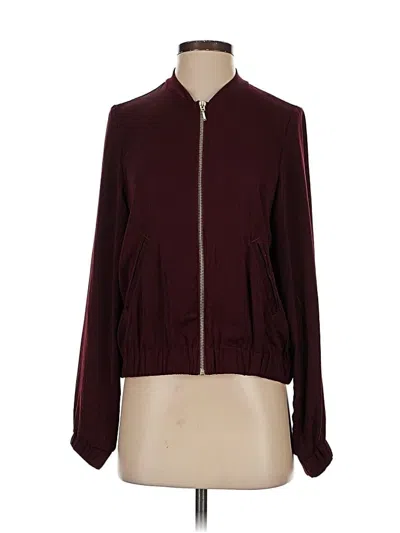 Pre-owned H&m Track Jacket In Burgundy