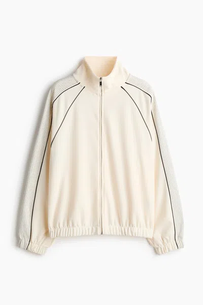 H&m Track Jacket In White