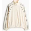 H&m Track Jacket In Nude