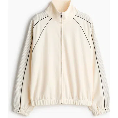 H&m Track Jacket In Nude