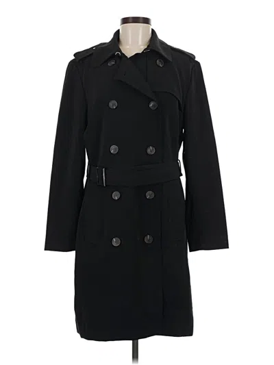 Pre-owned H&m Trenchcoat In Black