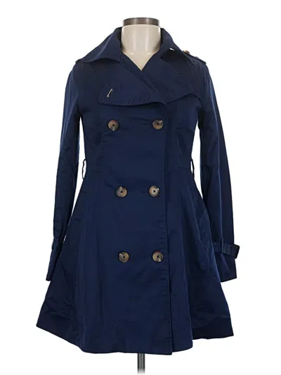 Pre-owned H&m Trenchcoat In Blue