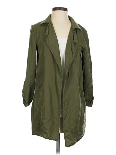Pre-owned H&m Trenchcoat In Green