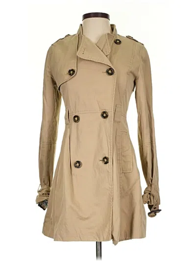 Pre-owned H&m Trenchcoat In Tan