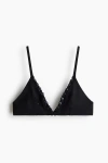 H&m Triangle Bikini Top In Black