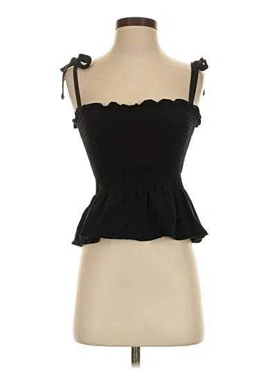 Pre-owned H&m Tube Top Black Strapless Neckline Tops