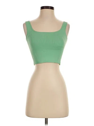 Pre-owned H&m Tube Top Green Strapless Neckline Tops