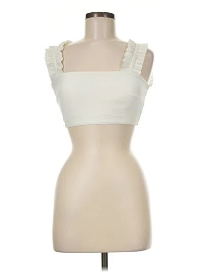 Pre-owned H&m Tube Top Ivory Strapless Neckline Tops