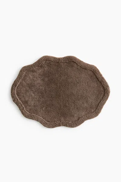 H&m Tufted Cotton Bath Mat In Brown