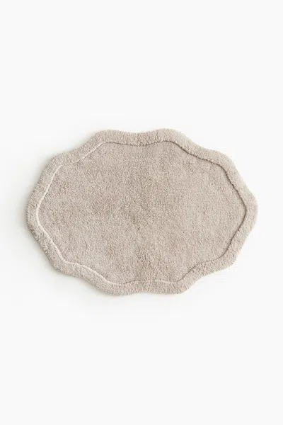 H&m Tufted Cotton Bath Mat In Taupe