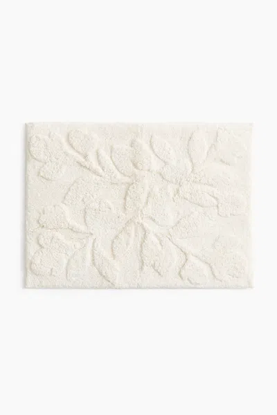 H&m Tufted Cotton Bath Mat In White