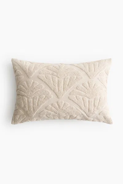 H&m Tufted-motif Cushion Cover In Light Beige