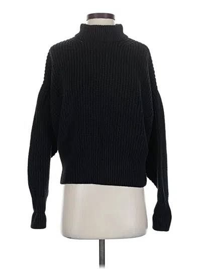 Pre-owned H&m Turtleneck Sweater In Black