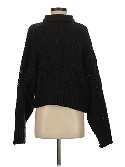 Pre-owned H&m Turtleneck Sweater In Black