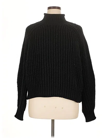 Pre-owned H&m Turtleneck Sweater In Black