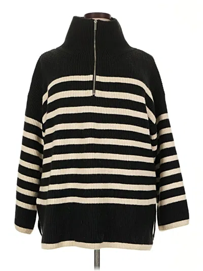 Pre-owned H&m Turtleneck Sweater In Black