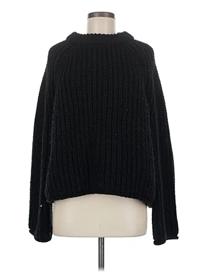 Pre-owned H&m Turtleneck Sweater In Black