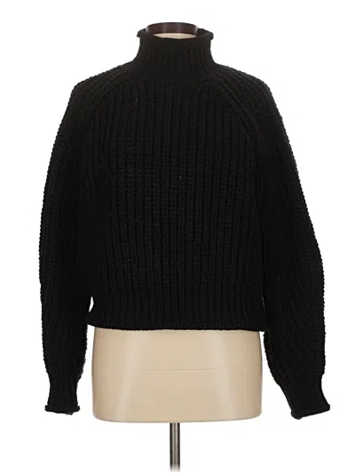Pre-owned H&m Turtleneck Sweater In Black