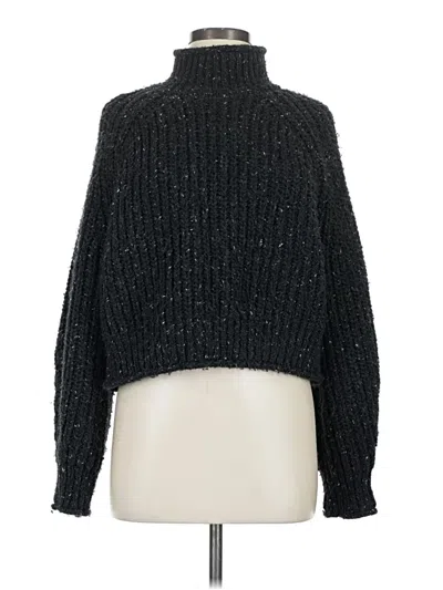 Pre-owned H&m Turtleneck Sweater In Black