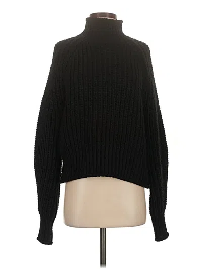 Pre-owned H&m Turtleneck Sweater In Black
