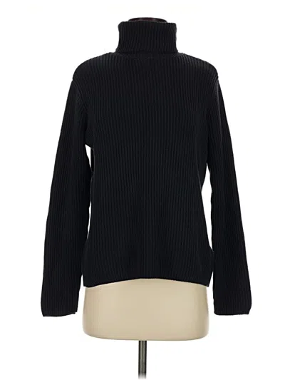 Pre-owned H&m Turtleneck Sweater In Black
