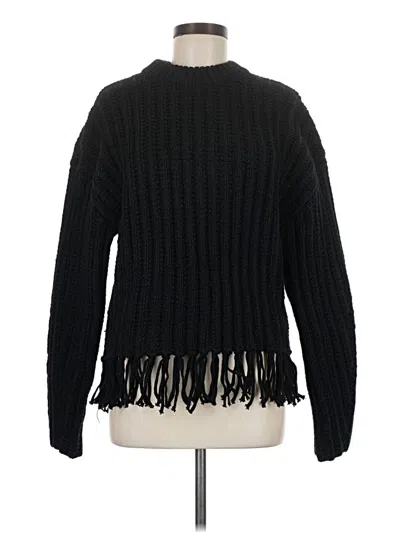 Pre-owned H&m Turtleneck Sweater In Black