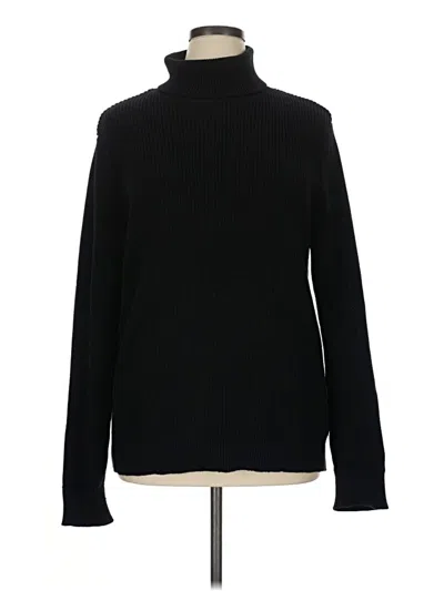 Pre-owned H&m Turtleneck Sweater In Black