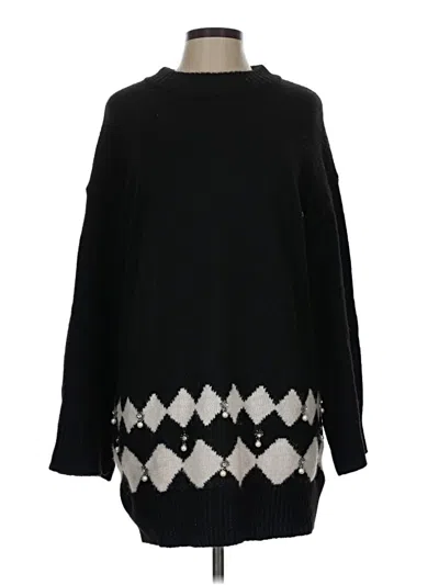 Pre-owned H&m Turtleneck Sweater In Black