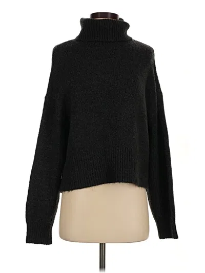 Pre-owned H&m Turtleneck Sweater In Black