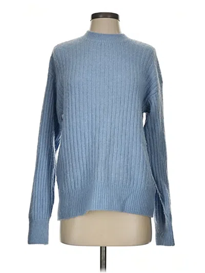 Pre-owned H&m Turtleneck Sweater In Blue