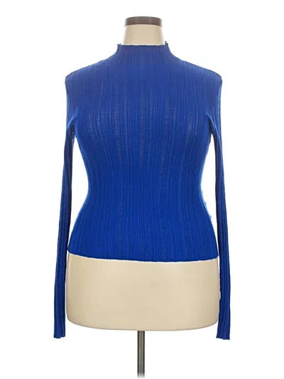 Pre-owned H&m Turtleneck Sweater In Blue