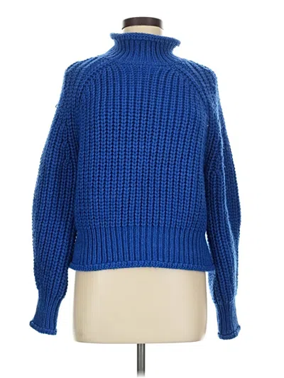 Pre-owned H&m Turtleneck Sweater In Blue