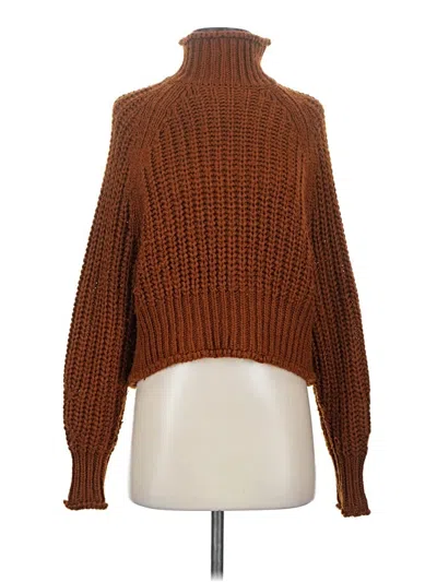 Pre-owned H&m Turtleneck Sweater In Brown