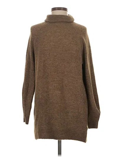 Pre-owned H&m Turtleneck Sweater In Brown