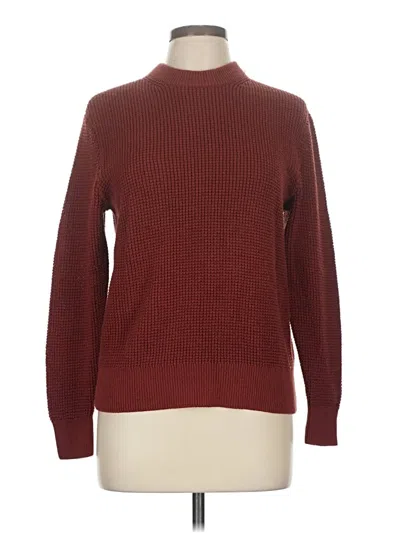Pre-owned H&m Turtleneck Sweater In Burgundy