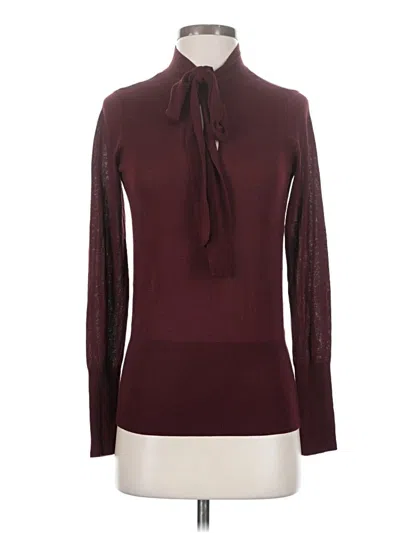 Pre-owned H&m Turtleneck Sweater In Burgundy