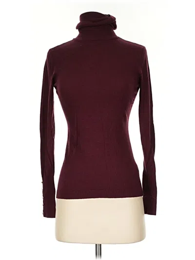 Pre-owned H&m Turtleneck Sweater In Burgundy