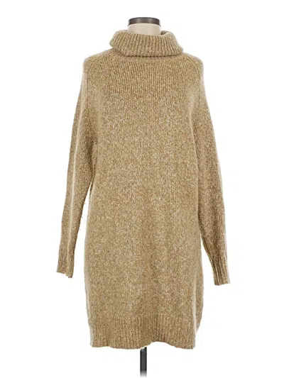 Pre-owned H&m Turtleneck Sweater In Gold