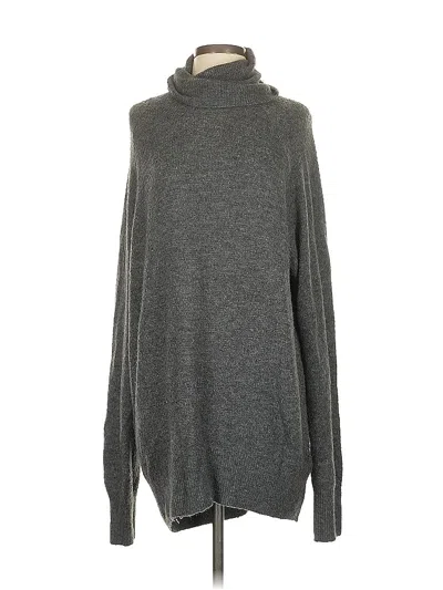 Pre-owned H&m Turtleneck Sweater In Gray