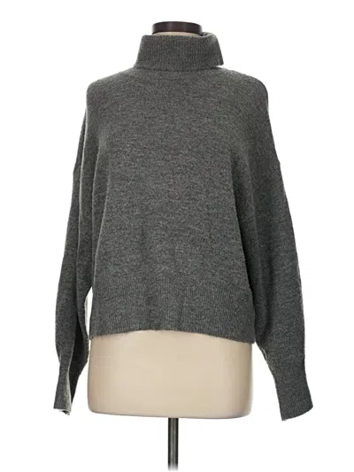 Pre-owned H&m Turtleneck Sweater In Gray