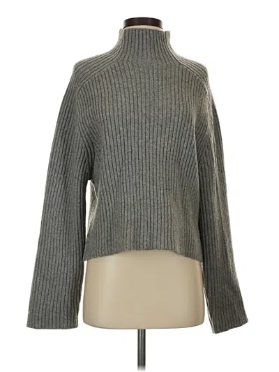 Pre-owned H&m Turtleneck Sweater In Gray